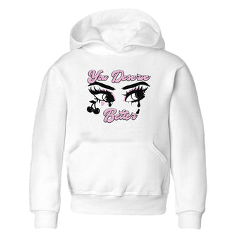 4s Retro Orchid shirts to match jordans You Deserve Better sneaker match tees Air Jordan 4 WMNS Orchid match shoes to clothes SNRT Sneaker Tees Youth Baby White 2 tee