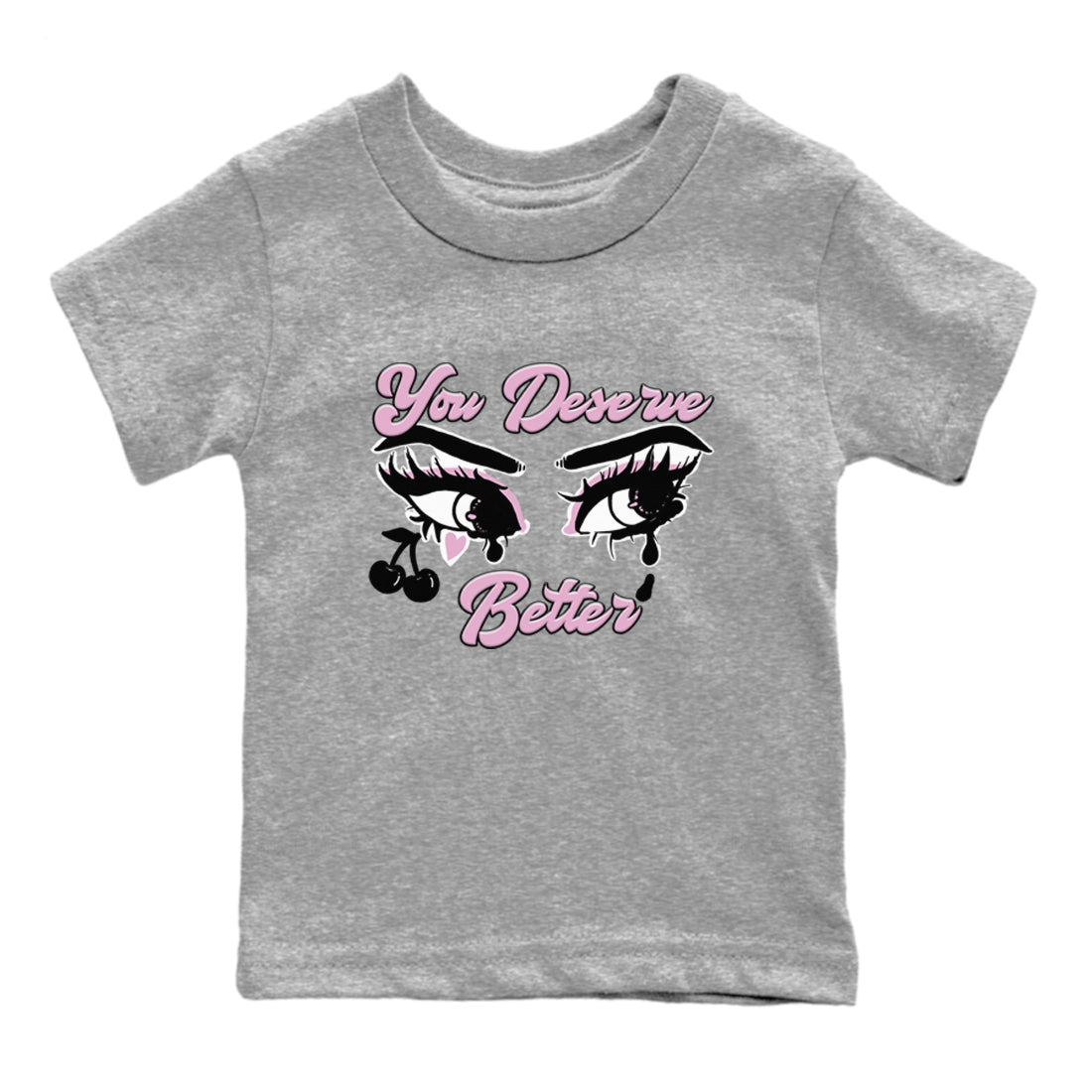 4s Retro Orchid shirts to match jordans You Deserve Better sneaker match tees Air Jordan 4 WMNS Orchid match shoes to clothes SNRT Sneaker Tees Youth Baby Heather Grey 2 tee