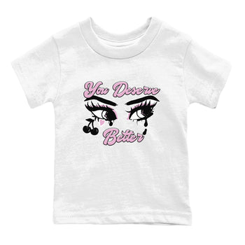 4s Retro Orchid shirts to match jordans You Deserve Better sneaker match tees Air Jordan 4 WMNS Orchid match shoes to clothes SNRT Sneaker Tees Youth Baby White 2 tee
