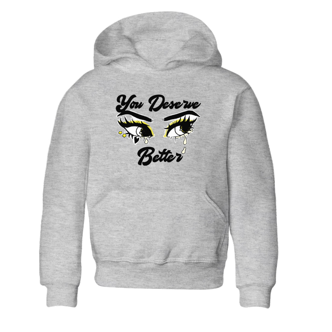 AJ4 Vivid Sulfur shirt to match jordans You Deserve Better sneaker tees Air Jordan 4 Vivid Sulfur SNRT sneaker release tees baby toddler Heather Grey 2 cotton Shirt