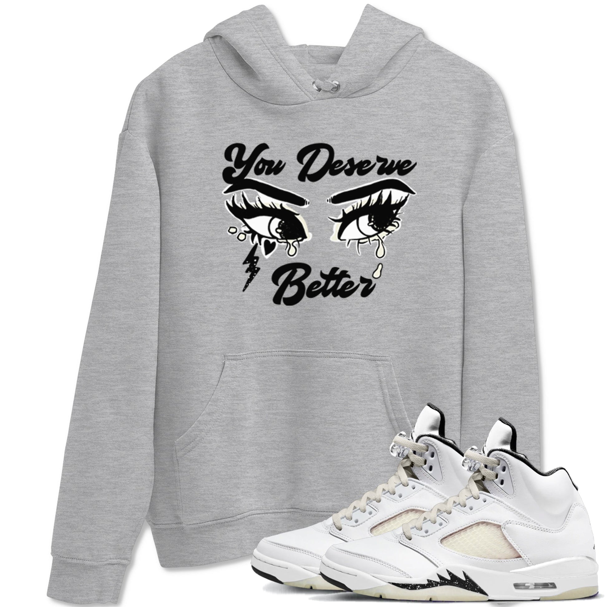 AJ5 Sail shirt to match jordans You Deserve Better sneaker tees Air Jordan 5 Sail SNRT Sneaker Release Tees unisex cotton Heather Grey 1 crew neck shirt