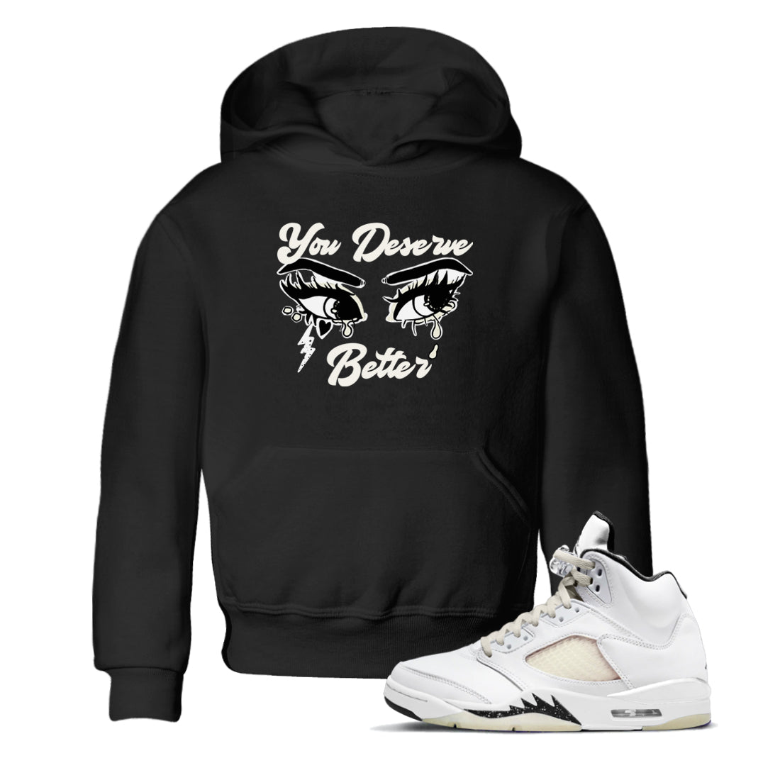 AJ5 Sail shirt to match jordans You Deserve Better sneaker tees Air Jordan 5 Sail SNRT sneaker release tees baby toddler Black 1 cotton Shirt