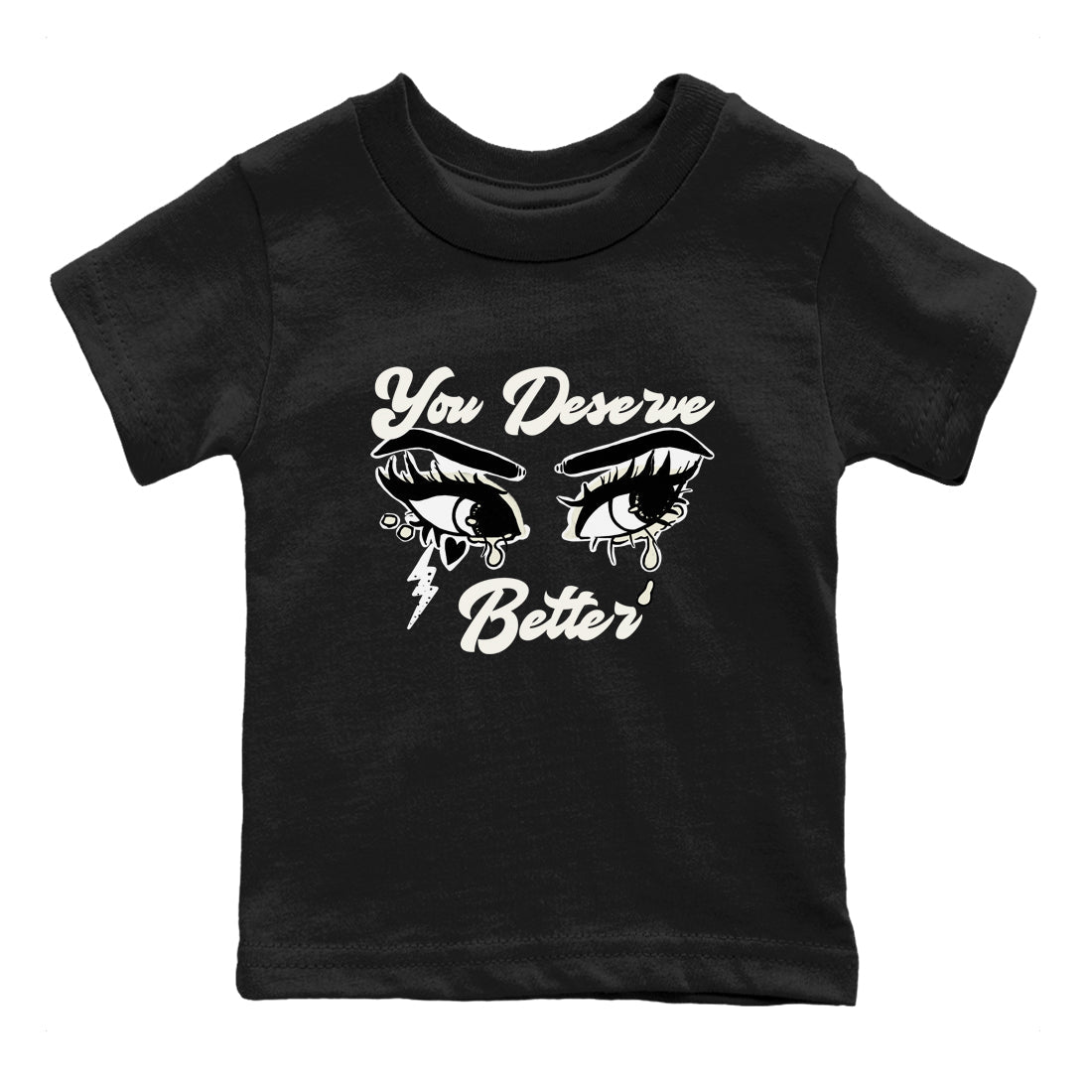 AJ5 Sail shirt to match jordans You Deserve Better sneaker tees Air Jordan 5 Sail SNRT sneaker release tees baby toddler Black 2 cotton Shirt