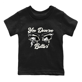 AJ5 Sail shirt to match jordans You Deserve Better sneaker tees Air Jordan 5 Sail SNRT sneaker release tees baby toddler Black 2 cotton Shirt