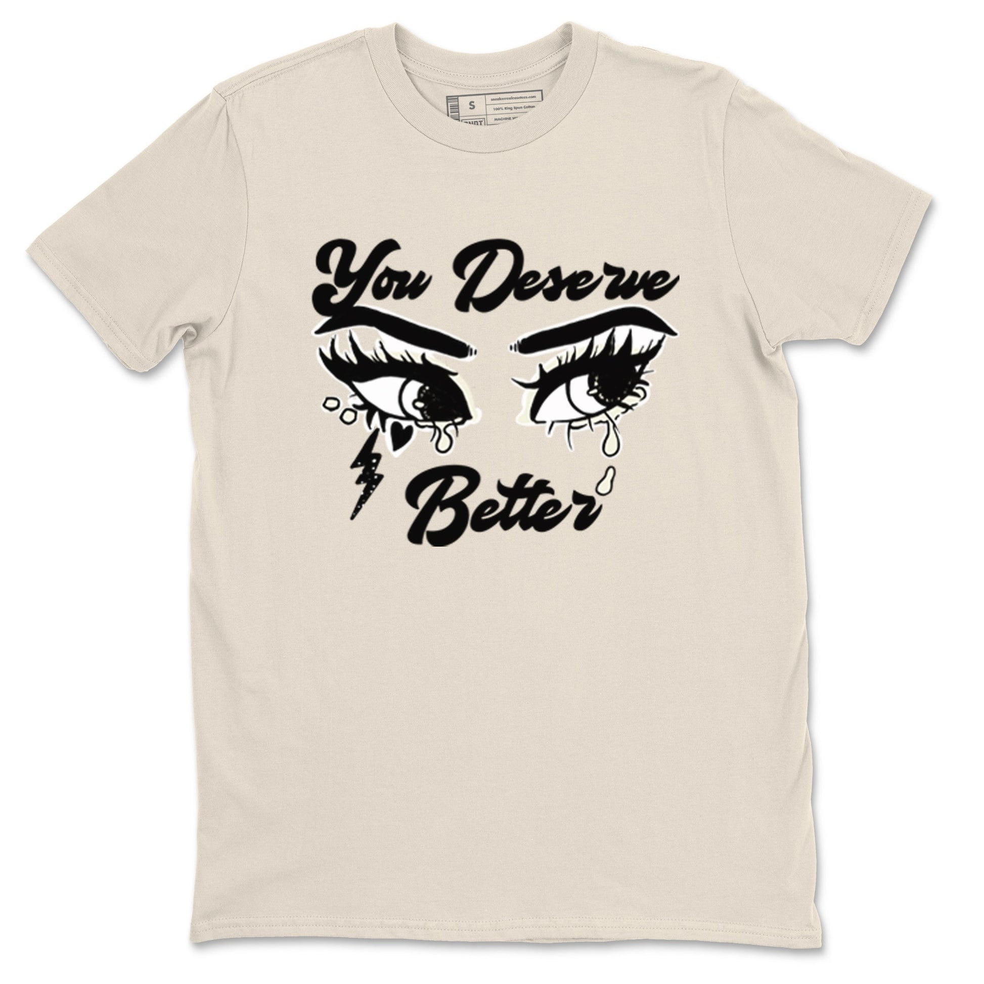 AJ5 Sail shirt to match jordans You Deserve Better sneaker tees Air Jordan 5 Sail SNRT Sneaker Release Tees unisex cotton Natural 2 crew neck shirt