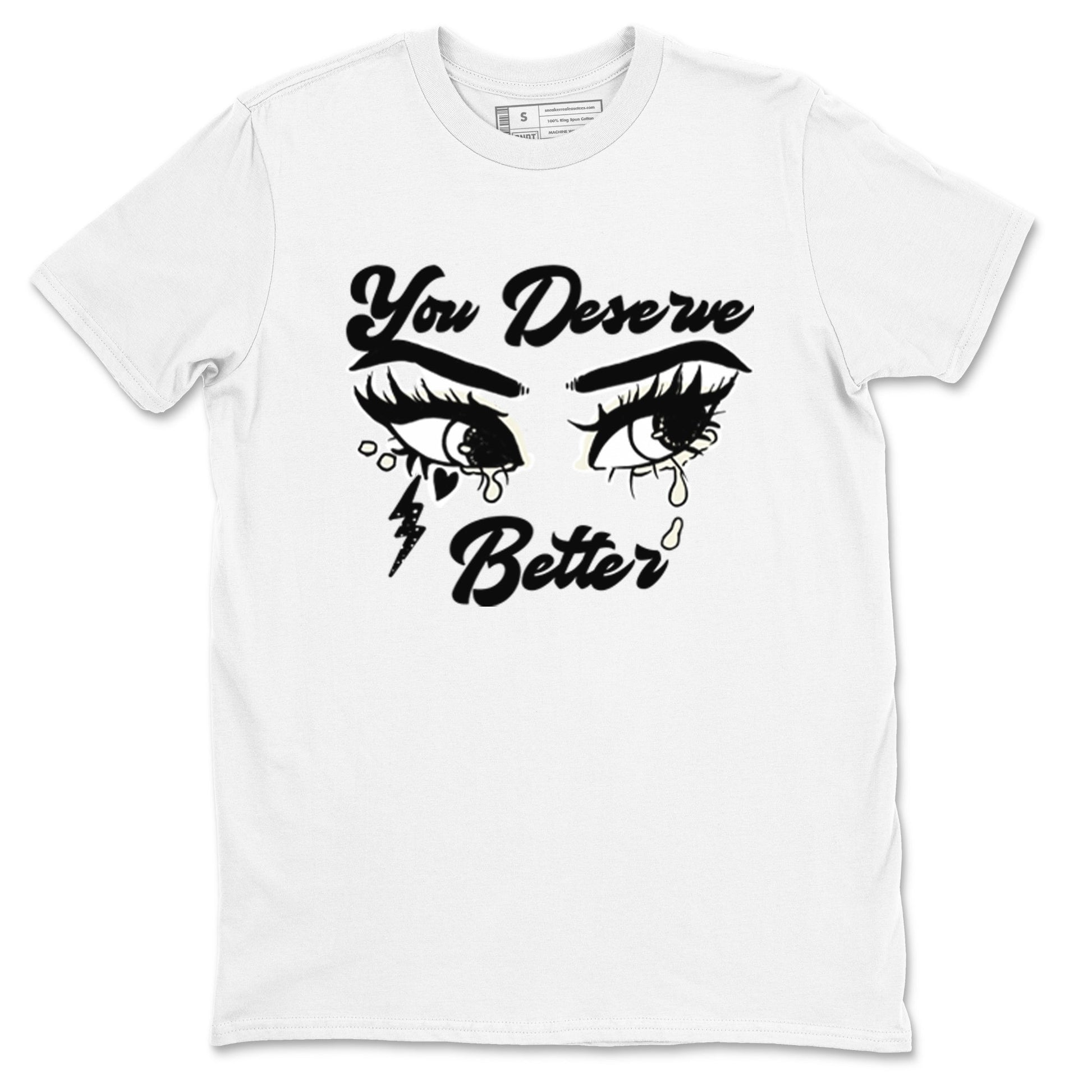 AJ5 Sail shirt to match jordans You Deserve Better sneaker tees Air Jordan 5 Sail SNRT Sneaker Release Tees unisex cotton White 2 crew neck shirt