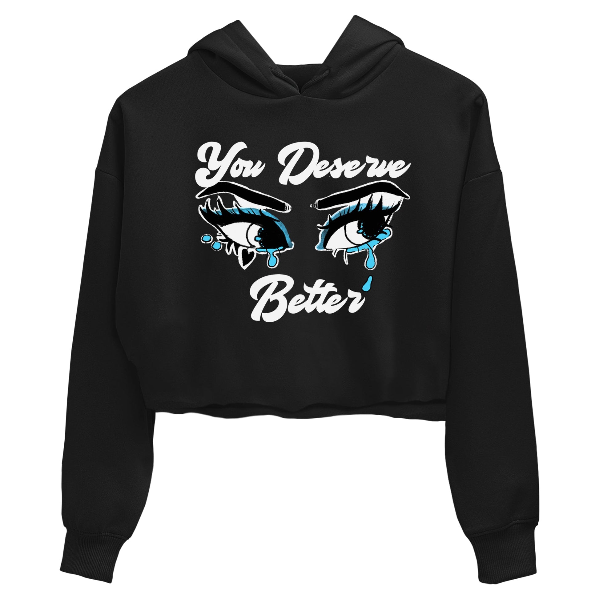 AJ9 Powder Blue shirt to match jordans You Deserve Better sneaker tees Air Jordan 9 Powder Blue SNRT Sneaker Release Tees Black 2 crop length shirt
