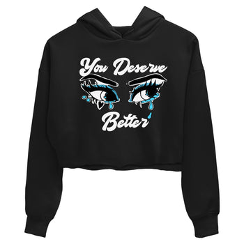 AJ9 Powder Blue shirt to match jordans You Deserve Better sneaker tees Air Jordan 9 Powder Blue SNRT Sneaker Release Tees Black 2 crop length shirt