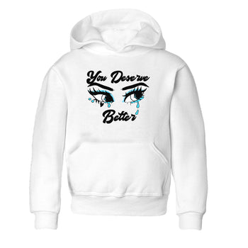 AJ9 Powder Blue shirt to match jordans You Deserve Better sneaker tees Air Jordan 9 Powder Blue SNRT sneaker release tees baby toddler White 2 cotton Shirt