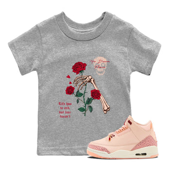 3s Valentines Day shirts to match jordans You Deserve Flowers best t shirts to wear with jordans Air Jordan 3 Valentines Day match shoes to clothes SNRT Sneaker Tees Youth Baby Heather Grey 1 tee