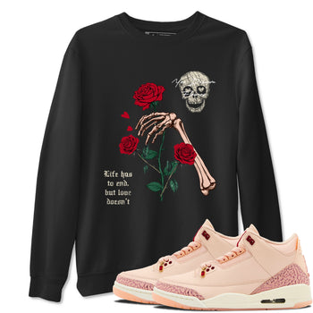 3s Valentines Day shirts to match jordans You Deserve Flowers best t shirts to wear with jordans Air Jordan 3 Valentines Day match shoes to clothes SNRT Sneaker Tees unisex cotton Black 1 shirts