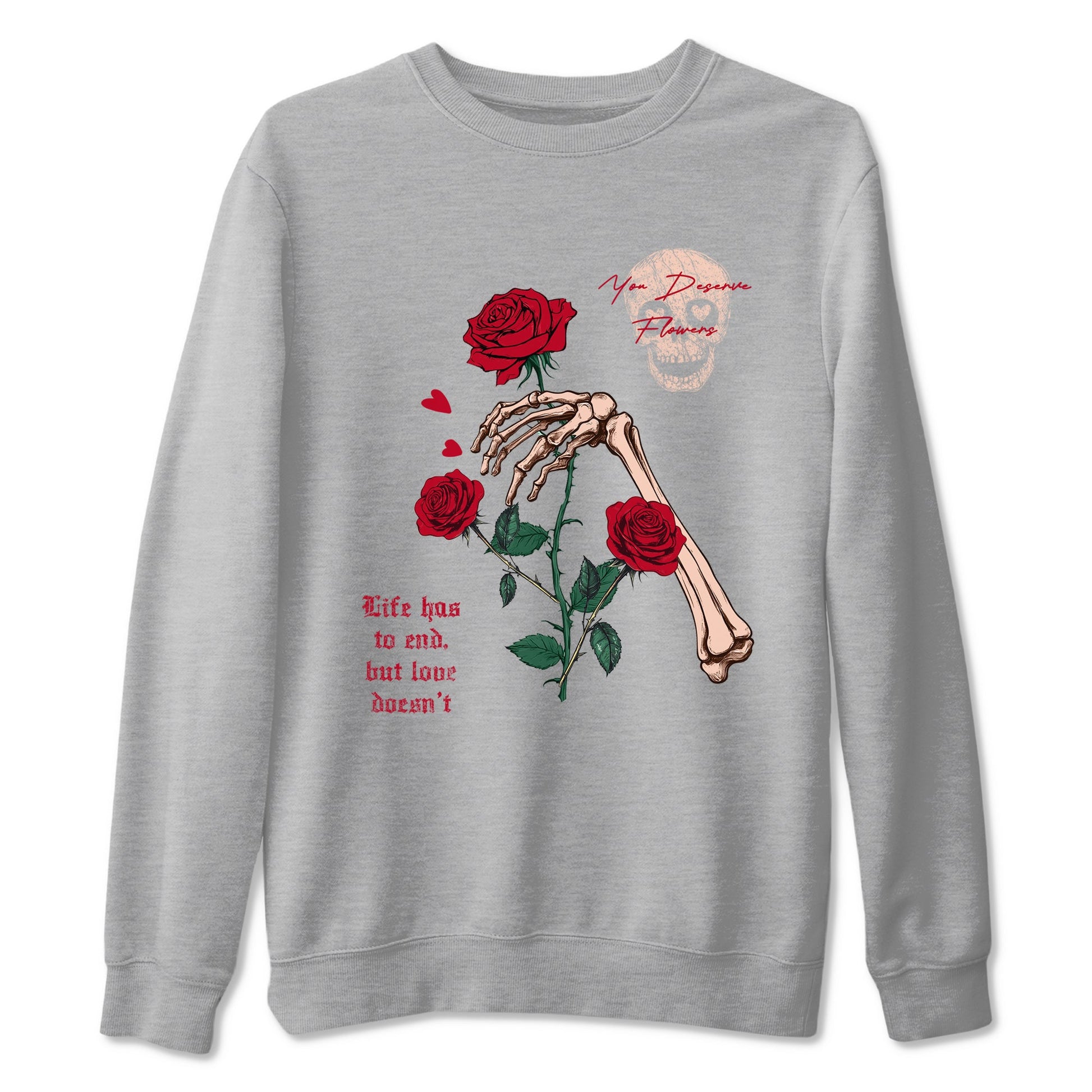 3s Valentines Day shirts to match jordans You Deserve Flowers best t shirts to wear with jordans Air Jordan 3 Valentines Day match shoes to clothes SNRT Sneaker Tees unisex cotton Heather Grey 2 shirts