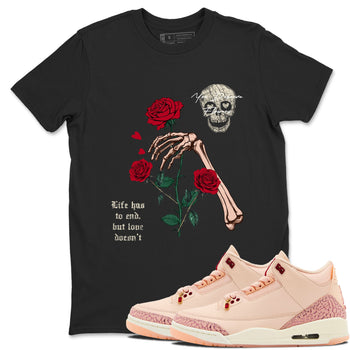 3s Valentines Day shirts to match jordans You Deserve Flowers best t shirts to wear with jordans Air Jordan 3 Valentines Day match shoes to clothes SNRT Sneaker Tees unisex cotton Black 1 shirts