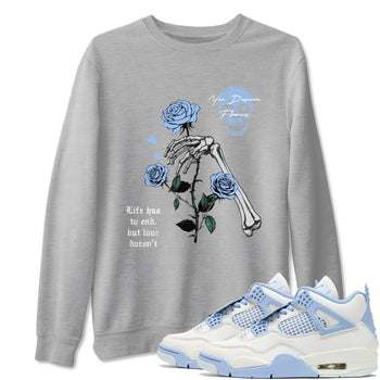 4s Forget Me Not shirts to match jordans You Deserve Flowers sneaker match tees Air Jordan 4 Retro Forget Me Not match shoes to clothes SNRT Sneaker Tees unisex cotton Heather Grey 1 shirts