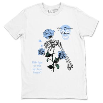 4s Forget Me Not shirts to match jordans You Deserve Flowers sneaker match tees Air Jordan 4 Retro Forget Me Not match shoes to clothes SNRT Sneaker Tees unisex cotton White 2 shirts