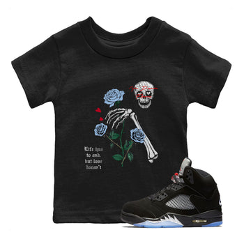 5s Black Metallic Reimagined shirts to match jordans You Deserve Flowers best t shirts to wear with jordans AJ5 Retro OG Reimagined match shoes to clothes SNRT Sneaker Tees Youth Baby Black 1 tee