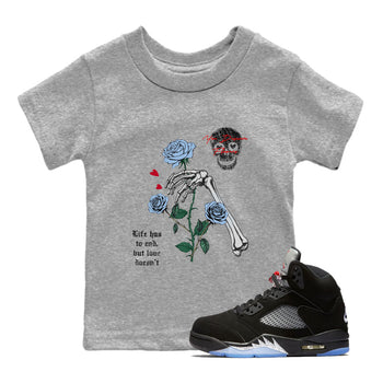 5s Black Metallic Reimagined shirts to match jordans You Deserve Flowers best t shirts to wear with jordans AJ5 Retro OG Reimagined match shoes to clothes SNRT Sneaker Tees Youth Baby Heather Grey 1 tee