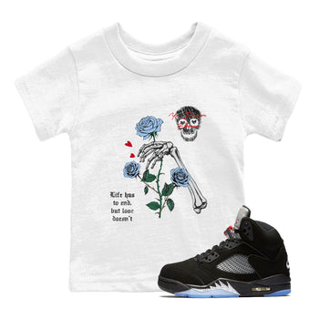5s Black Metallic Reimagined shirts to match jordans You Deserve Flowers best t shirts to wear with jordans AJ5 Retro OG Reimagined match shoes to clothes SNRT Sneaker Tees Youth Baby White 1 tee
