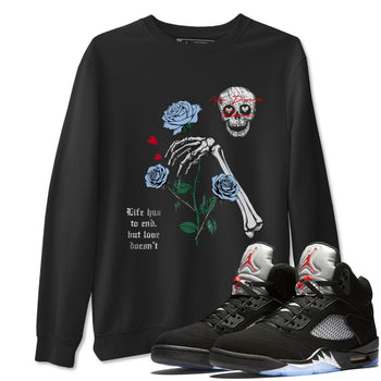 5s Black Metallic Reimagined shirts to match jordans You Deserve Flowers best t shirts to wear with jordans AJ5 Retro OG Reimagined match shoes to clothes SNRT Sneaker Tees unisex cotton Black 1 shirts