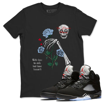 5s Black Metallic Reimagined shirts to match jordans You Deserve Flowers best t shirts to wear with jordans AJ5 Retro OG Reimagined match shoes to clothes SNRT Sneaker Tees unisex cotton Black 1 shirts