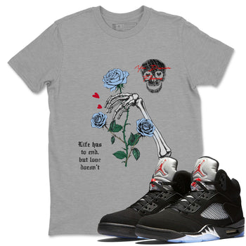 5s Black Metallic Reimagined shirts to match jordans You Deserve Flowers best t shirts to wear with jordans AJ5 Retro OG Reimagined match shoes to clothes SNRT Sneaker Tees unisex cotton Heather Grey 1 shirts