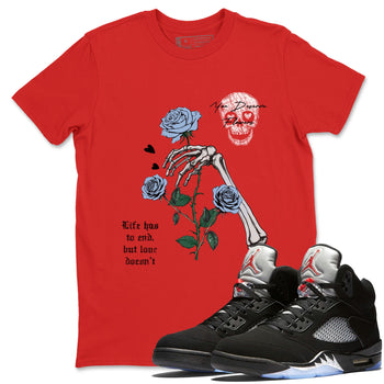 5s Black Metallic Reimagined shirts to match jordans You Deserve Flowers best t shirts to wear with jordans AJ5 Retro OG Reimagined match shoes to clothes SNRT Sneaker Tees unisex cotton Red 1 shirts