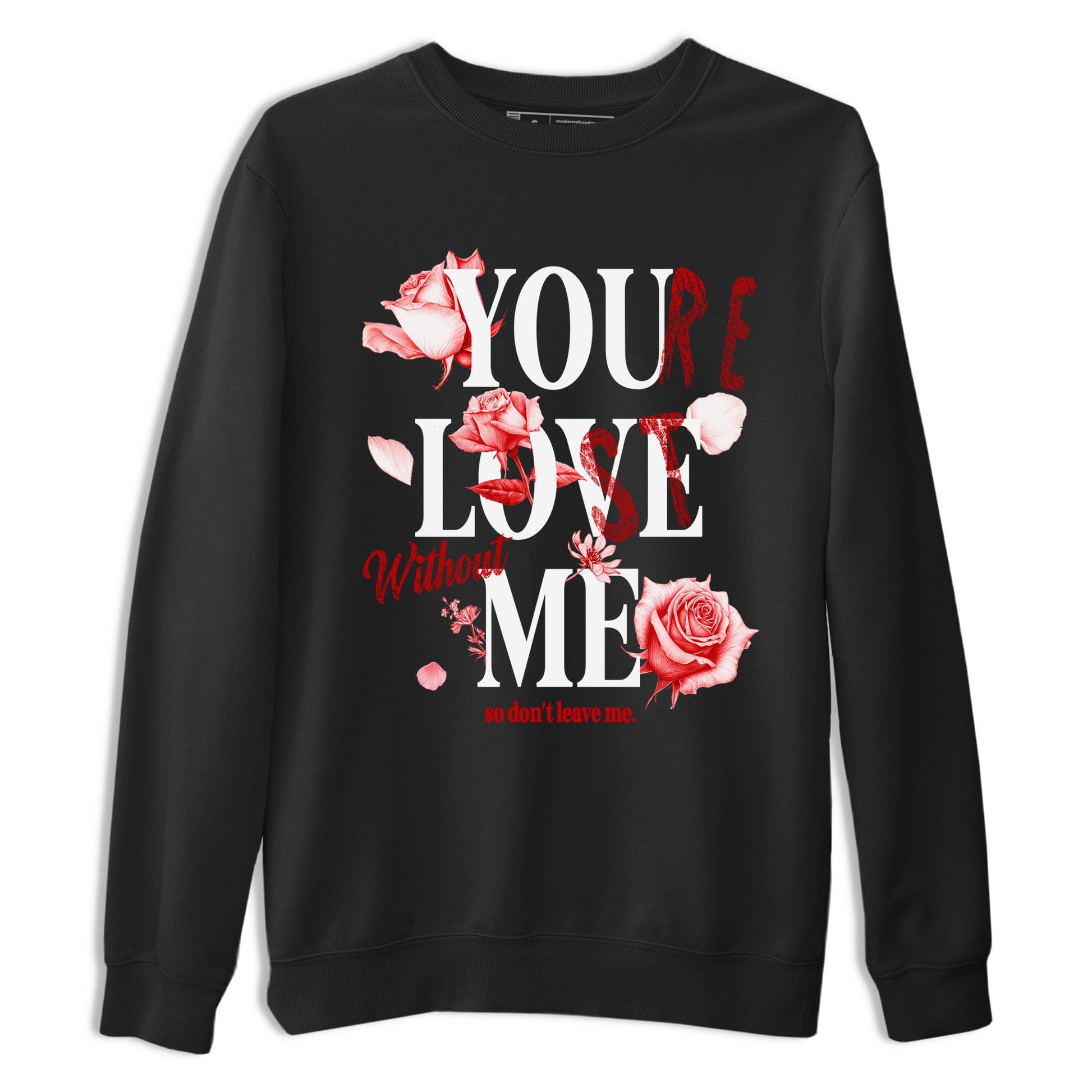 You Love Me sneaker match t-shirt styled to complete your fit with the Air Force 1 University Red sneakers, shown in Black 2.