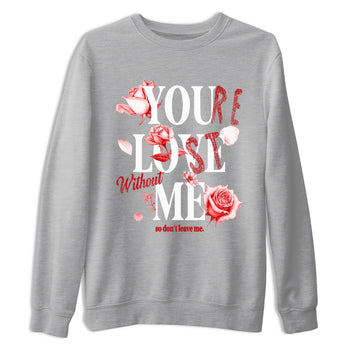 You Love Me sneaker match t-shirt styled to complete your fit with the Air Force 1 University Red sneakers, shown in Heather Grey 2.