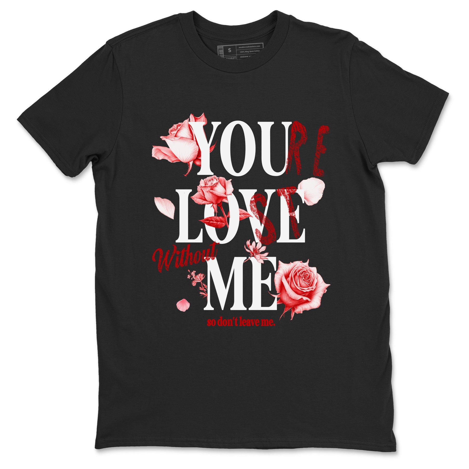 You Love Me sneaker match t-shirt styled to complete your fit with the Air Force 1 University Red sneakers, shown in Black 2.