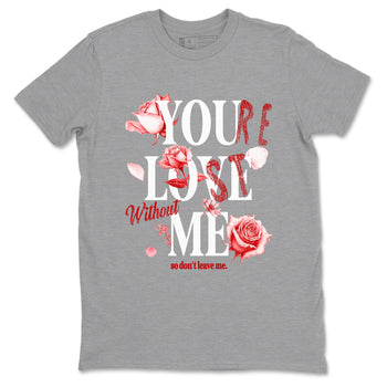 You Love Me sneaker match t-shirt styled to complete your fit with the Air Force 1 University Red sneakers, shown in Heather Grey 2.