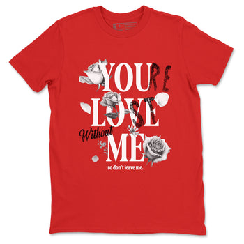 You Love Me sneaker match t-shirt styled to complete your fit with the Air Force 1 University Red sneakers, shown in Red 2.