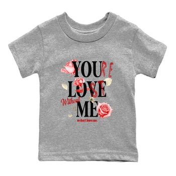 1s Black Toe Reimagined shirts to match jordans You Love Me best t shirts to wear with jordans AJ1 High OG Black Toe Reimagined match shoes to clothes SNRT Sneaker Tees Youth Baby Heather Grey 2 tee
