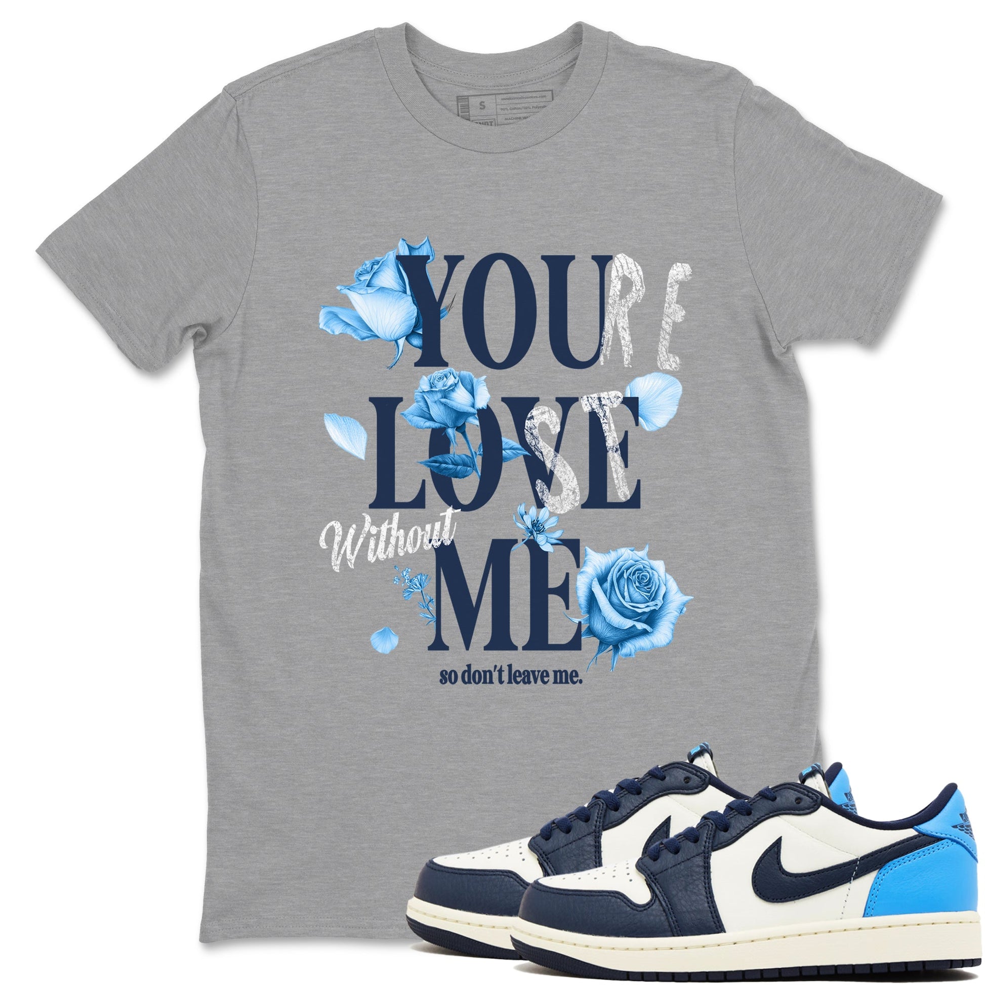 1s Obsidian shirts to match jordans You Love Me shirts to match Jordans AJ1 Retro Low OG Obsidian match shoes to clothes SNRT Sneaker Tees unisex cotton Heather Grey 1 shirts