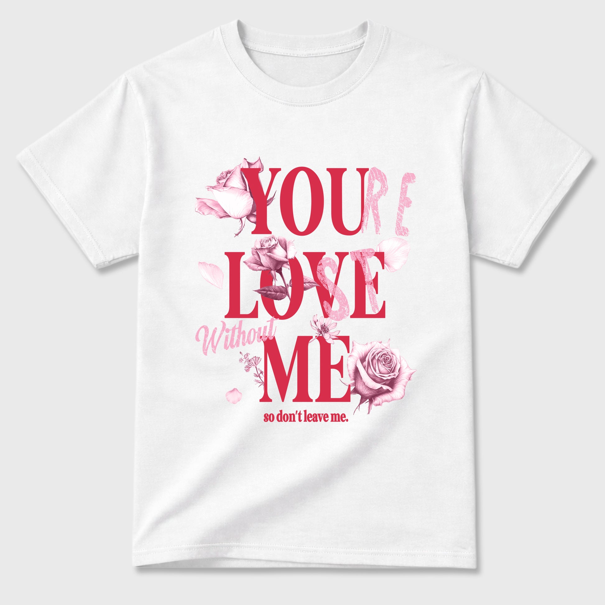 You Love Me Graphic T-Shirt sneaker match tee designed for the Air Jordan 1 Travis Scott Tropical Pink, featuring coordinated color options for a perfect streetwear match. White 2 shirt.