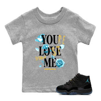 Sneaker match tees – Sneaker Tees To Match Air Jordan 11 Gamma Shoes – You Love Me Kids T-Shirt Heather Grey 1