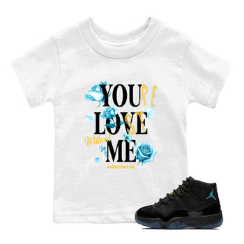 Sneaker match tees – Sneaker Tees To Match Air Jordan 11 Gamma Shoes – You Love Me Kids T-Shirt White 1