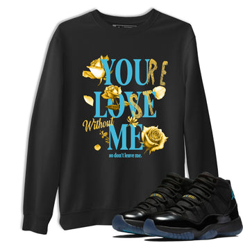 Sneaker match tees – Sneaker Tees To Match Air Jordan 11 Gamma Shoes – You Love Me Tee Black 1
