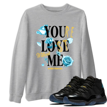 Sneaker match tees – Sneaker Tees To Match Air Jordan 11 Gamma Shoes – You Love Me Tee Heather Grey 1