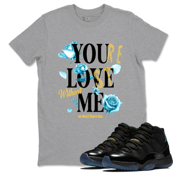 Sneaker match tees – Sneaker Tees To Match Air Jordan 11 Gamma Shoes – You Love Me Tee Heather Grey 1