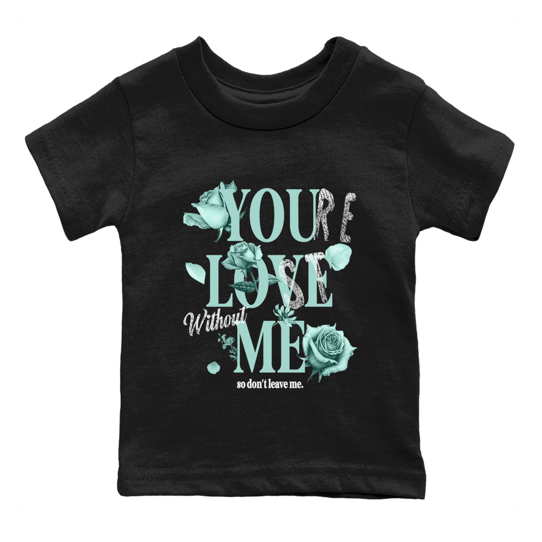 You Love Me baby and kids t-shirt crafted for little sneakerheads to shine with the Air Jordan 11 Igloo sneakers, displayed in Black 2.