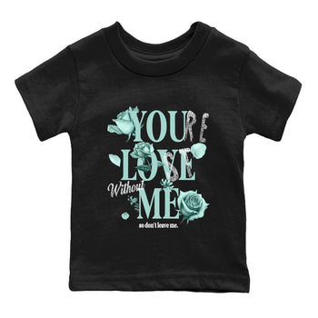 You Love Me baby and kids t-shirt crafted for little sneakerheads to shine with the Air Jordan 11 Igloo sneakers, displayed in Black 2.