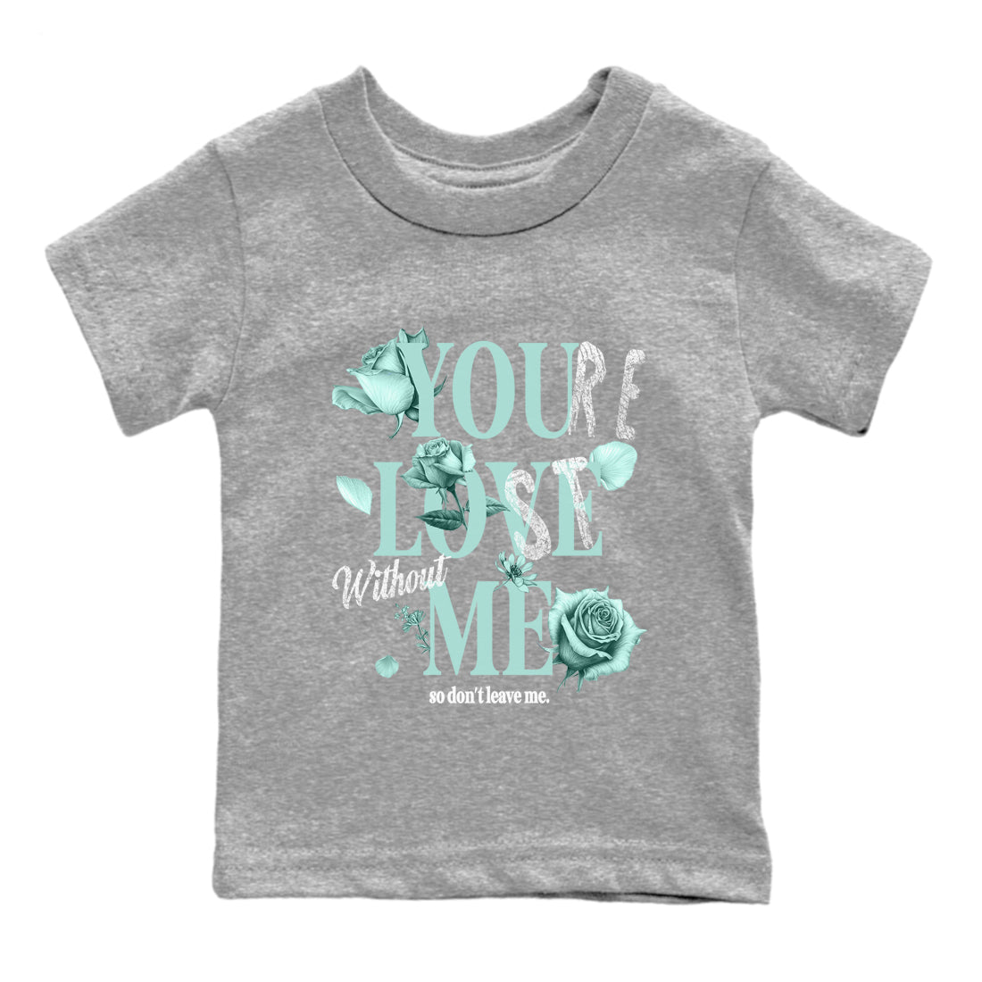 You Love Me baby and kids t-shirt crafted for little sneakerheads to shine with the Air Jordan 11 Igloo sneakers, displayed in Heather Grey 2.