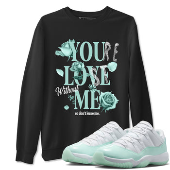 You Love Me sneaker match t-shirt styled to complete your fit with the Air Jordan 11 Igloo sneakers, shown in Black 1.