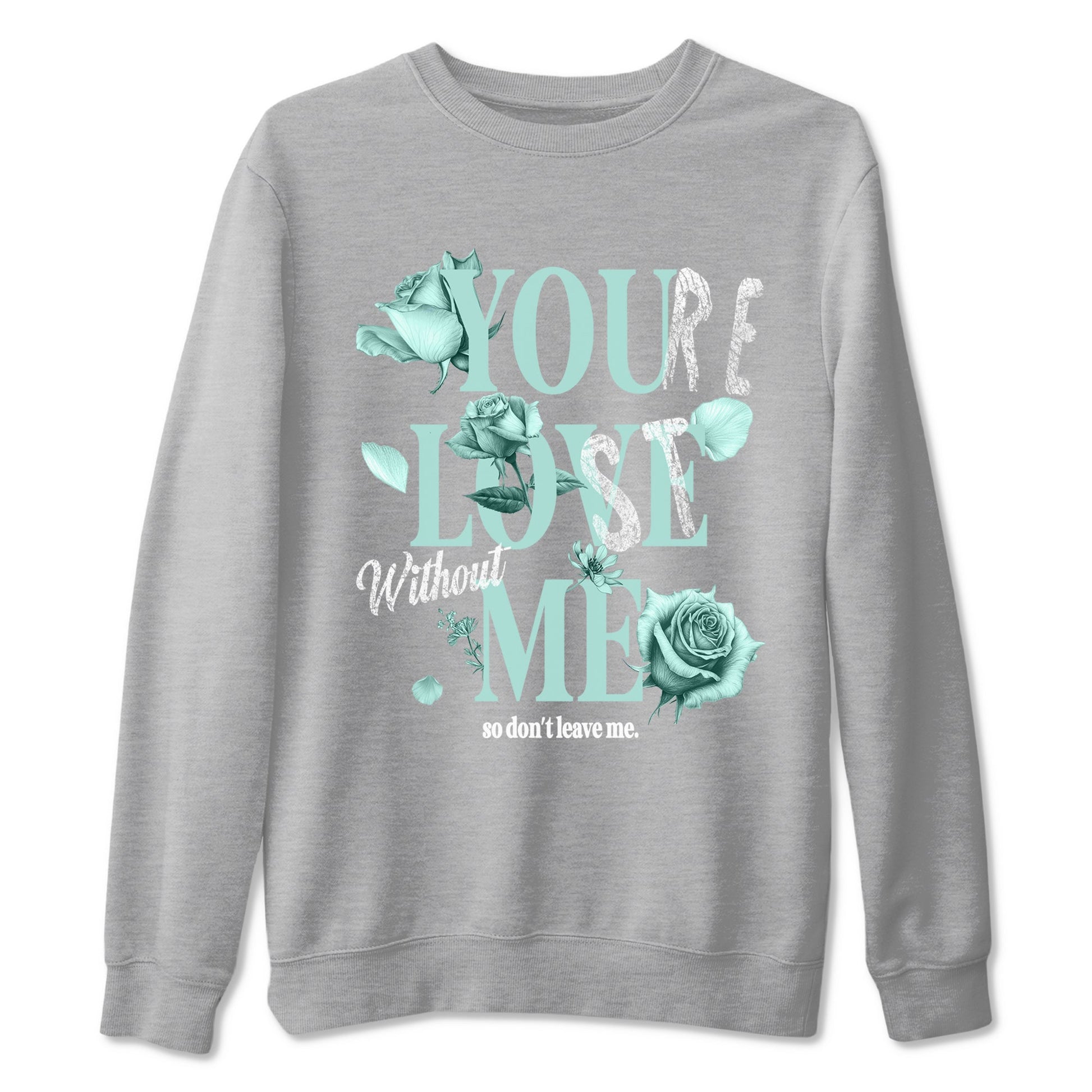 You Love Me sneaker match t-shirt styled to complete your fit with the Air Jordan 11 Igloo sneakers, shown in Heather Grey 2.