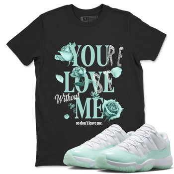 You Love Me sneaker match t-shirt styled to complete your fit with the Air Jordan 11 Igloo sneakers, shown in Black 1.