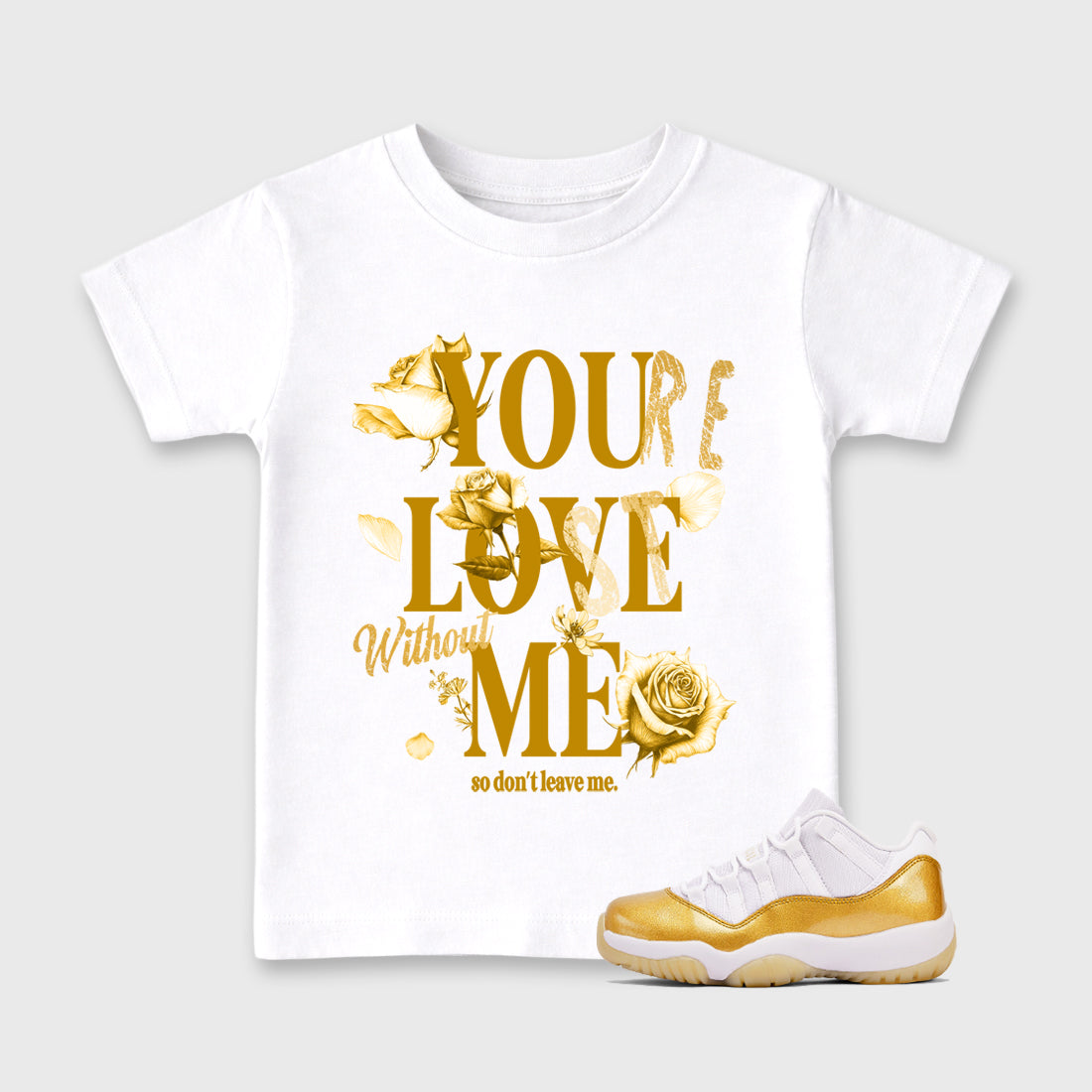 Sneaker match tees – Sneaker Tees To Match Air Jordan 11 Mother's Day Shoes – You Love Me Kids T-Shirt White 1