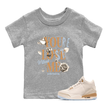 Sneaker match tees – Sneaker Tees To Match Air Jordan 3 Champagne and Oysters Shoes – You Love Me Kids T-Shirt Heather Grey 1