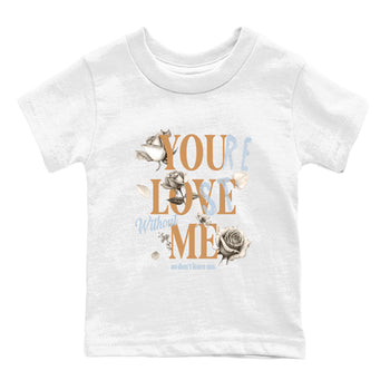 Sneaker match tees – Sneaker Tees To Match Air Jordan 3 Champagne and Oysters Shoes – You Love Me Kids T-Shirt White 2