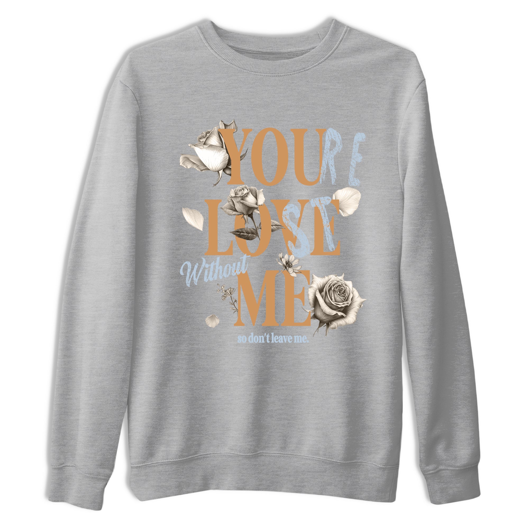 Sneaker match tees – Sneaker Tees To Match Air Jordan 3 Champagne and Oysters Shoes – You Love Me Tee Heather Grey 2