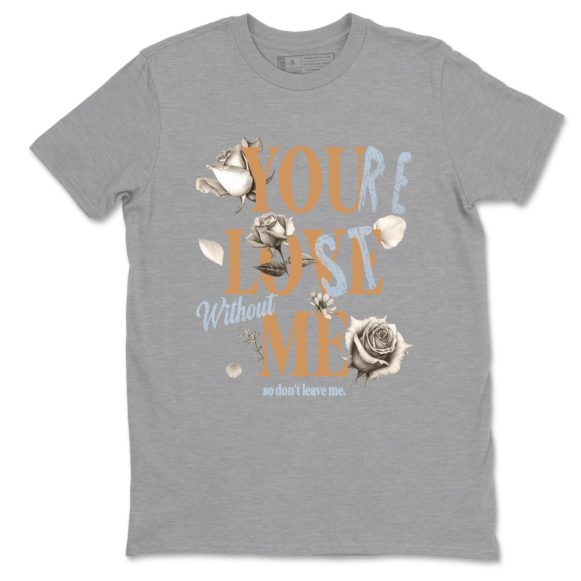 Sneaker match tees – Sneaker Tees To Match Air Jordan 3 Champagne and Oysters Shoes – You Love Me Tee Heather Grey 2